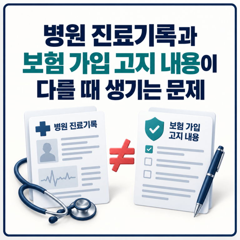 병원 진료기록과 보험 가입 고지 내용이 다를 때 생기는 문제 1 진료기록 썸네일