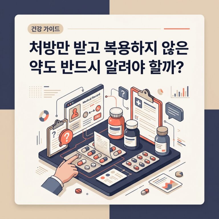 ai thumbnail branding 처방만 받고 복용하지 않은 약도 반드시 알려야 할까 1788588346