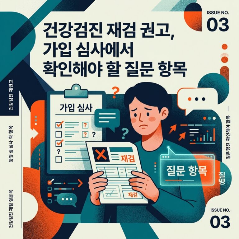 ai thumbnail poster 건강검진 재검 권고 가입 심사에서 확인해야 할 질문 항목 1790760885
