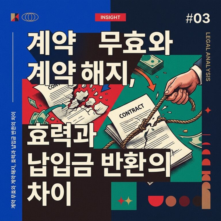 ai thumbnail poster 계약 무효와 계약 해지 효력과 납입금 반환의 차이 1790761480