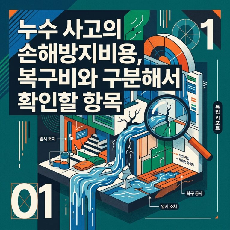 ai thumbnail poster 누수 사고의 손해방지비용 복구비와 구분해서 확인할 항목 1790761956