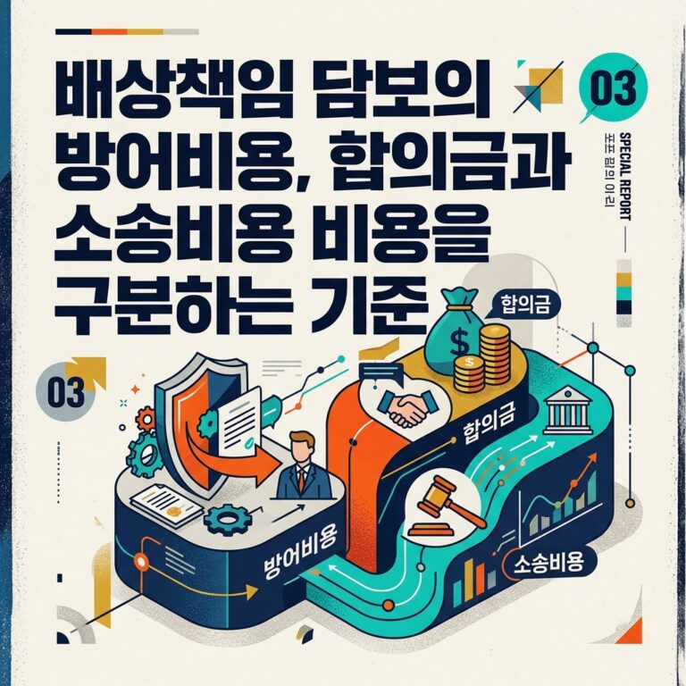 ai thumbnail poster 배상책임 담보의 방어비용 합의금과 소송비용을 구분하는 기준 1790762021