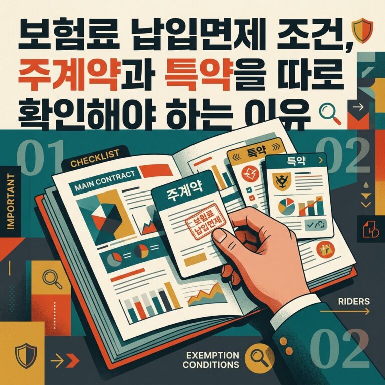 ai thumbnail poster 보험료 납입면제 조건 주계약과 특약을 따로 확인해야 하는 이유 1790759309
