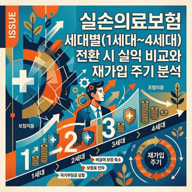 ai thumbnail poster 실손의료보험 세대별1세대4세대 전환 시 실익 비교와 재가입 주기 분석 1788594665