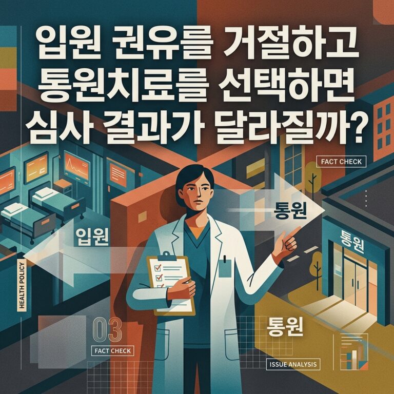 ai thumbnail poster 입원 권유를 거절하고 통원치료를 선택하면 심사 결과가 달라질까 1788590449