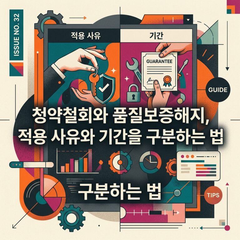 ai thumbnail poster 청약철회와 품질보증해지 적용 사유와 기간을 구분하는 법 1790761178