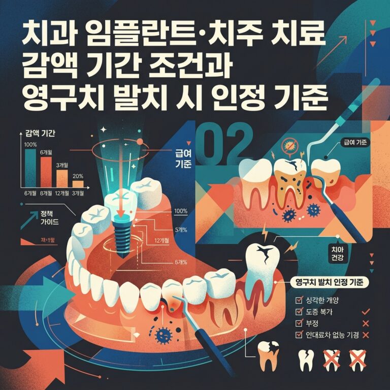 ai thumbnail poster 치과 임플란트·치주 치료 감액 기간 조건과 영구치 발치 시 인정 기준 1788596217
