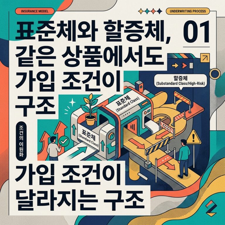 ai thumbnail poster 표준체와 할증체 같은 상품에서도 가입 조건이 달라지는 구조 1790761004