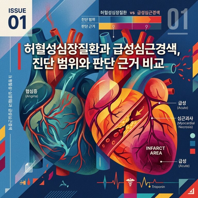 ai thumbnail poster 허혈성심장질환과 급성심근경색 진단 범위와 판단 근거 비교 1790760272