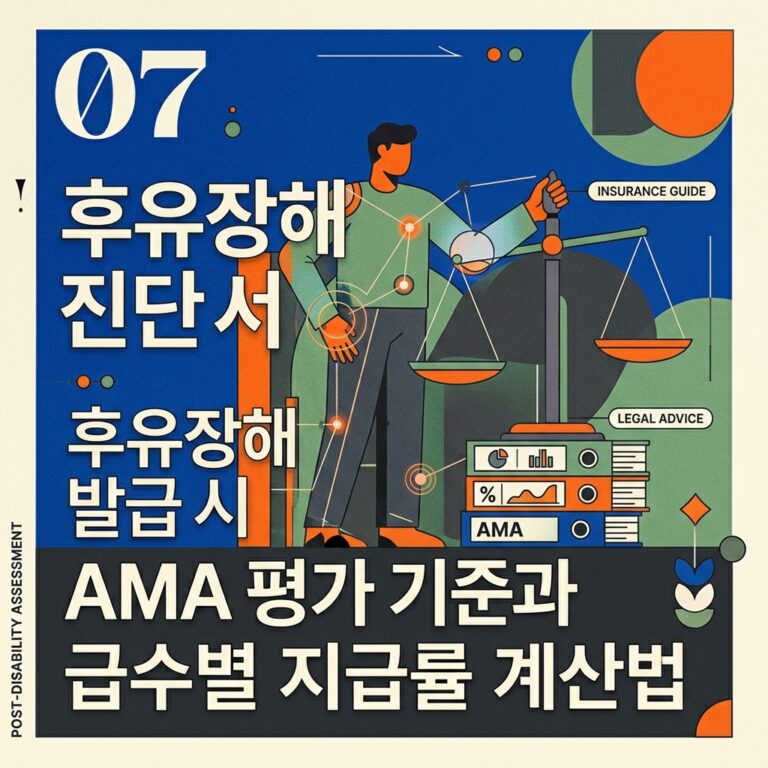 ai thumbnail poster 후유장해 진단서 발급 시 AMA 평가 기준과 급수별 지급률 계산법 1788594563