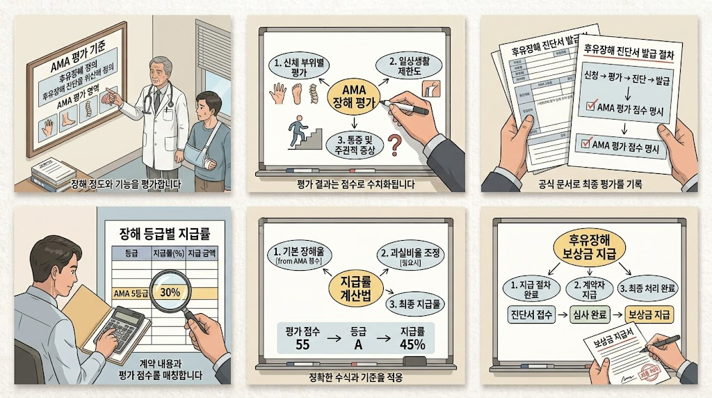 후유장해 진단서 발급 시 AMA 평가 기준과 급수별 지급률 계산법 1 image 60